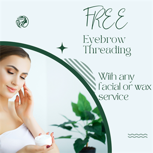 Free Eyebrow Threading with facial or wax service Photo